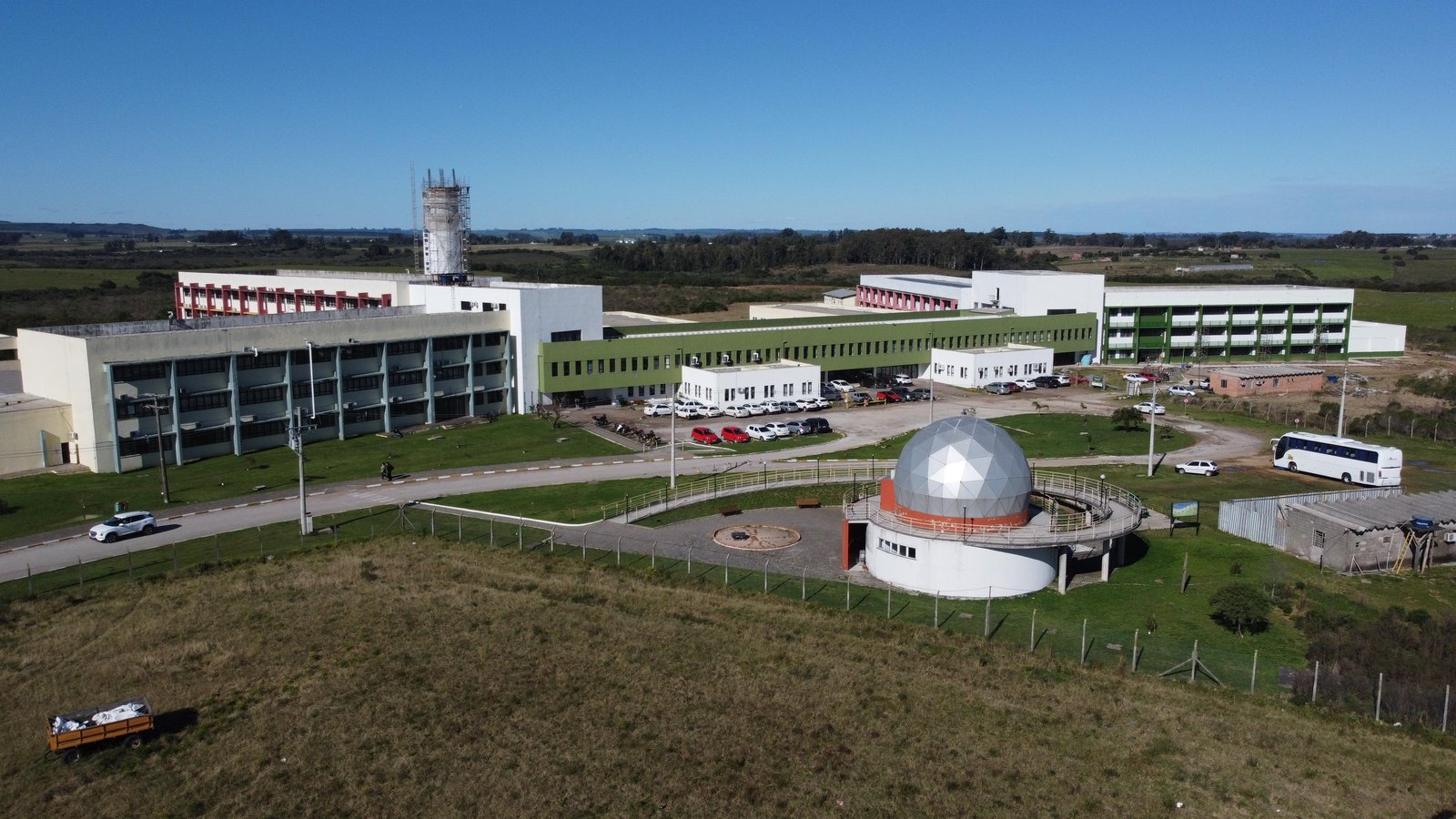 Vista aérea do Campus Bagé da Universidade Federal do Pampa (UNIPAMPA), no Rio Grande do Sul